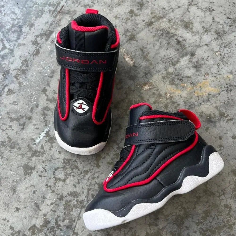 Nike Air Jordan Pro Strong Toddler 6C Black Gym Red High Top Sneakers DC7911-061